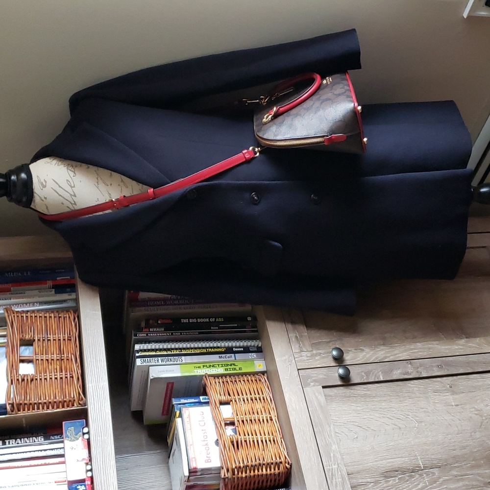 J.Crew navy 3-button coat